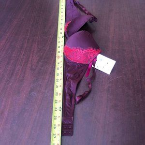 #267Diane Ruby/Eggplant Padded Bra Size 38A